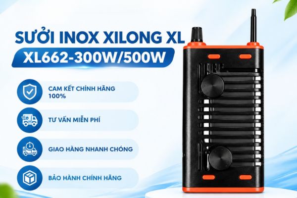 Sưởi inox Xilong XL-662 chính hãng